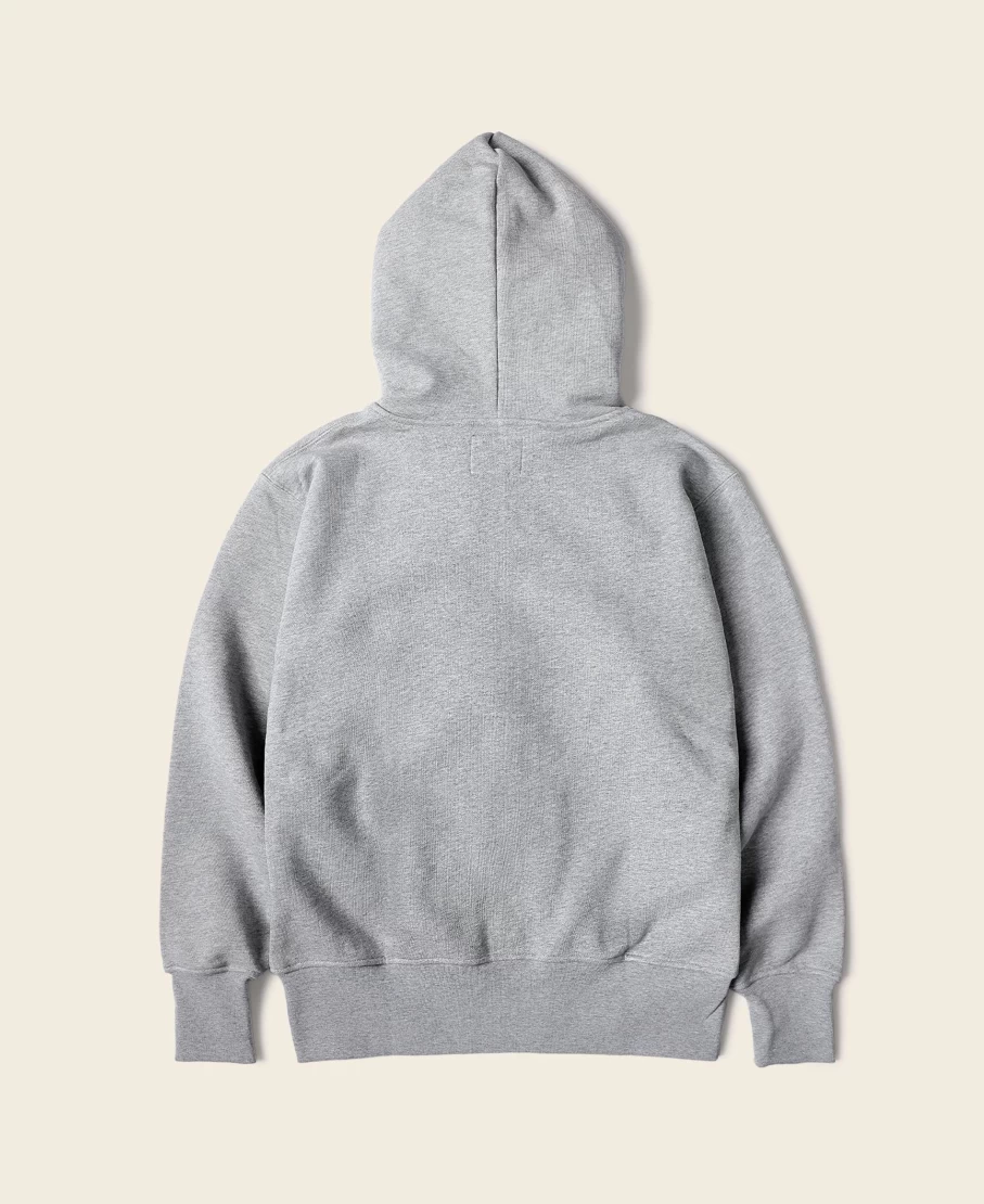 Bronson Men's Gray Terry Cloth Zip-Up Hoodie - 17.5 Oz Heavyweight Pullover Sweatshirt