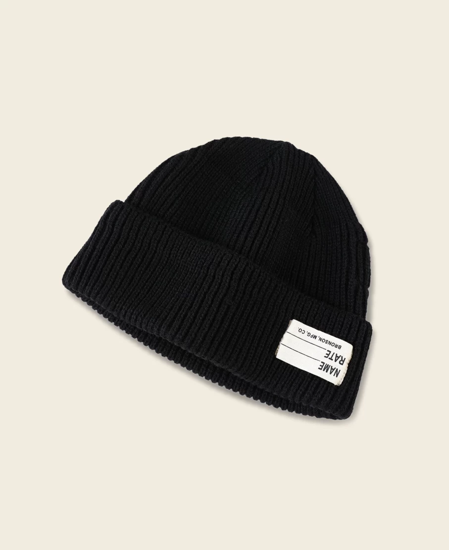 Bronson Men's Black US Navy Watch Cap - Military Style Wool Beanie